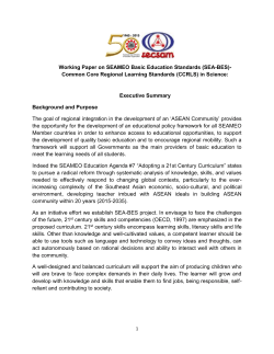 SEA-BES - seameo recsam