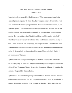 Daniel 11.1-20, Civil War. Just Like God Said It Would Happen