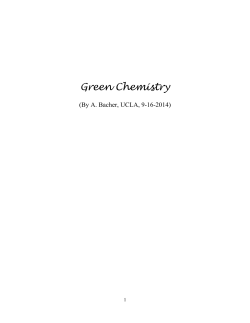 Green Chemistry - UCLA Chemistry and Biochemistry