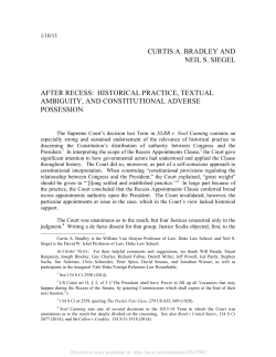After Recess: Historical Practice, Textual Ambiguity, and