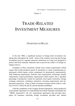 TRADE-RELATED INVESTMENT MEASURES