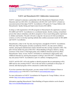 NAEYC and Massachusetts EEC Collaboration Announcement