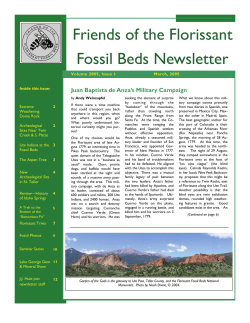 Mar, 2005 - The Friends of the Florissant Fossil Beds