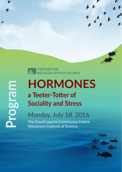 Program - Weizmann Institute of Science