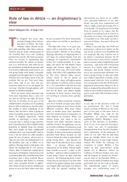 Rule of law in Africa - an Englishman`s view