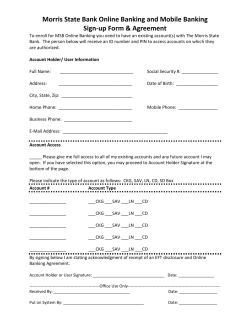 Morris State Bank Online Banking and Mobile Banking