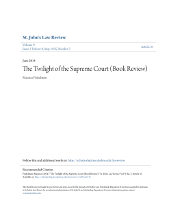 The Twilight of the Supreme Court (Book Review)