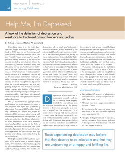 Help Me, I`m Depressed&mdash;A look at the definition of depression and