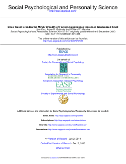 Does Travel Broaden the Mind? Breadth of Foreign Experiences