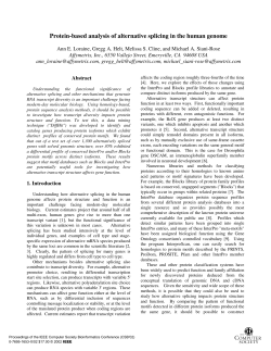 Protein-based analysis of alternative splicing in the human genome