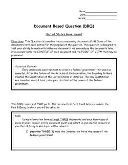 Document Based Question (DBQ)