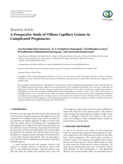 A Prospective Study of Villous Capillary Lesions in Complicated