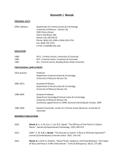 Curriculum Vitae - UMKC College of Arts and Sciences