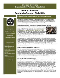 How to Prevent Pesticide-Related Fish Kills