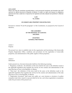 Law on the registration of immovable property