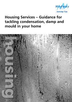 Housing Services &ndash; Guidance for tackling condensation, damp and