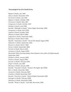 Chronological List of In Death Series Naked in