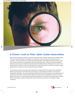 A Closer Look at Fiber Optic Cable Assemblies