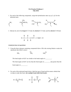 51A Practice Problems 2 Fall, 2014 1. For each of the