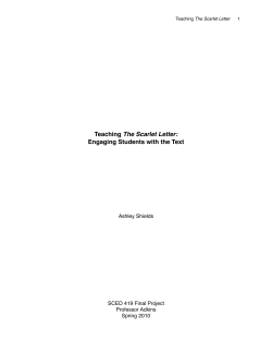 Teaching The Scarlet Letter
