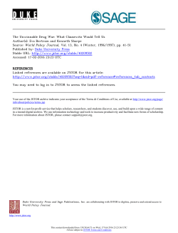 The Unwinnable Drug War: What Clausewitz Would Tell Us Author(s