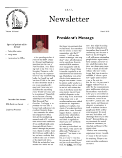 Newsletter - Idaho Environmental Health Association
