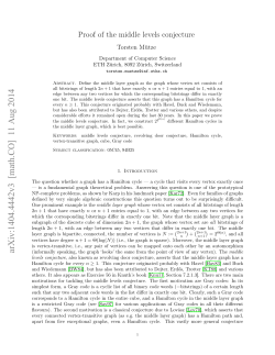 Proof of the middle levels conjecture