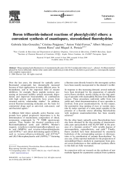 Boron trifluoride-induced reactions of phenylglycidyl ethers: a