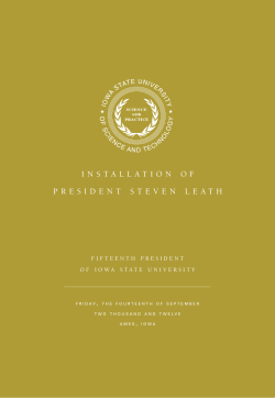 Installation program  - Office of the President