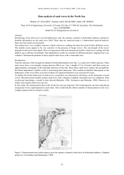 Data analysis of sand waves in the North Sea.