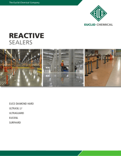 Reactive Sealers - Euclid Chemical