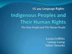 The Ainu People and The Navajo People