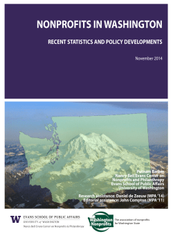 Nonprofits in Washington: Recent Statistics and Policy Developments