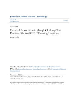 criminal prosecution in sheep`s clothing: the punitive effects of ofac