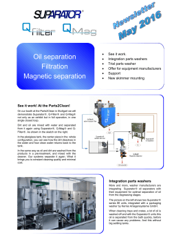 Oil separation Filtration Magnetic separation - Q