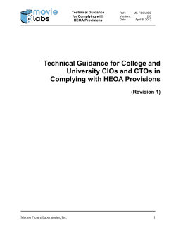 Technical Guidelines for Complying with HEOA