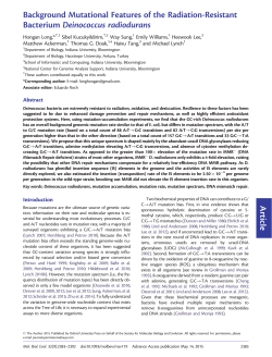 Article Background Mutational Features of the