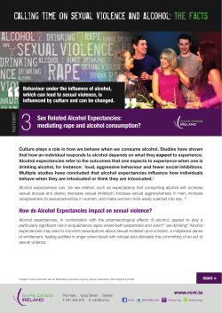Sex Related Alcohol Expectancies and Sexual Violence