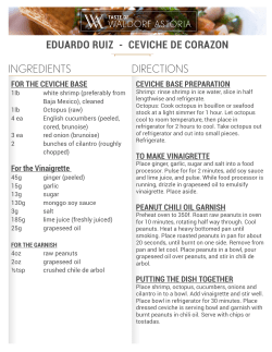 ingredients eduardo ruiz - ceviche de corazon