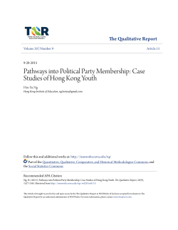 Pathways into Political Party Membership - NSUWorks