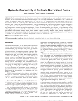 Hydraulic Conductivity of Bentonite Slurry Mixed Sands