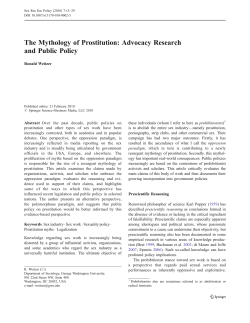 The Mythology of Prostitution - Police Prostitution and Politics