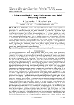 Image Skeletonization promises to be a powerful