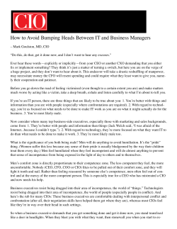 How to Avoid Bumping Heads Between IT and