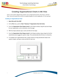 Creating Organizational Charts in MS Visio