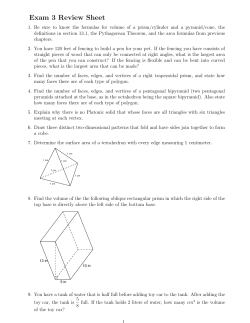 Exam 3 Review Sheet