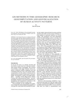 gis methods in time-geographic research: geocomputation and
