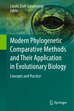 Modern Phylogenetic Comparative Methods and Their Application in