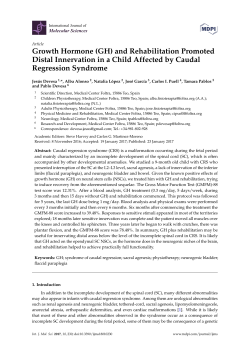 Growth Hormone (GH) and Rehabilitation Promoted Distal