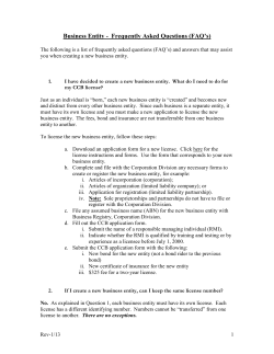 Frequently Asked Questions - Construction Contractors Board